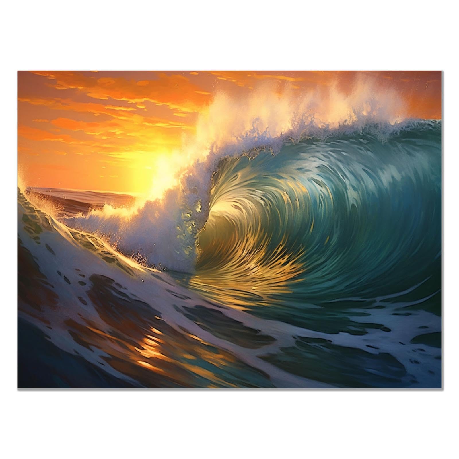 Amazon.co.jp: CcacHe 海の風景 はじめての絵画 キャンバス